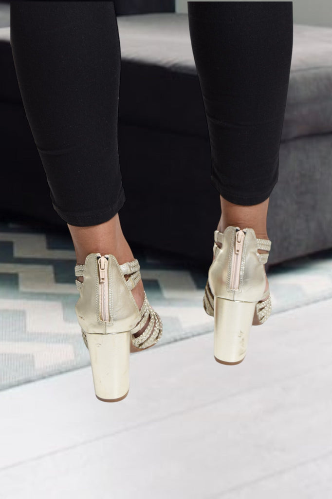 Gold Pattern Ankle Gladiator - StylePhase SA