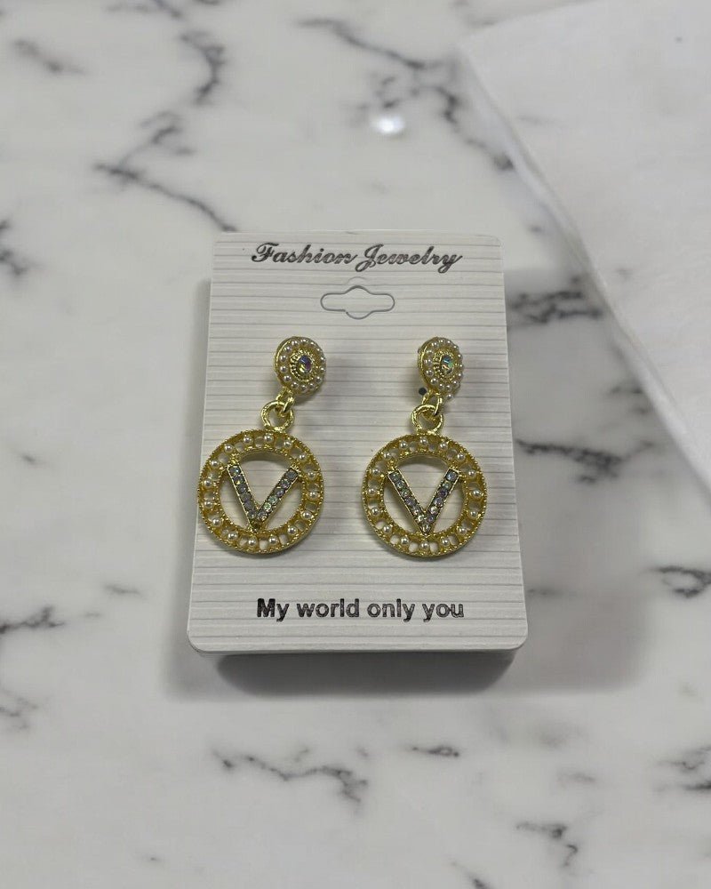 Gold Pearls Decor Earrings - StylePhase SA