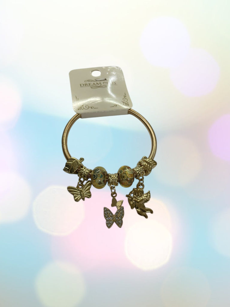 Gold Stretch Charm Bracelet - StylePhase SA