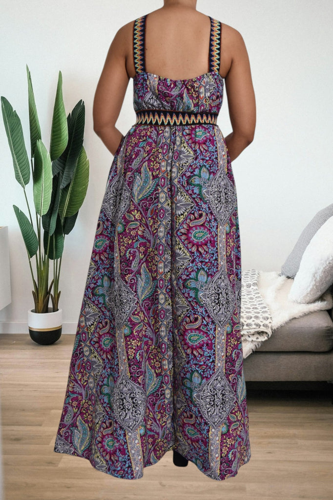 Grape Boho Halter Neck Dress - StylePhase SA