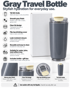 Gray travel bottle product features and details