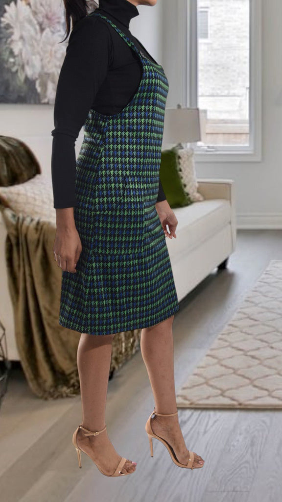 Green And Blue Patterned Pinafore Excl Inner - StylePhase SA
