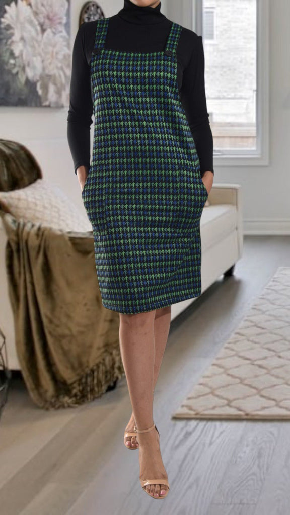 Green And Blue Patterned Pinafore Excl Inner - StylePhase SA