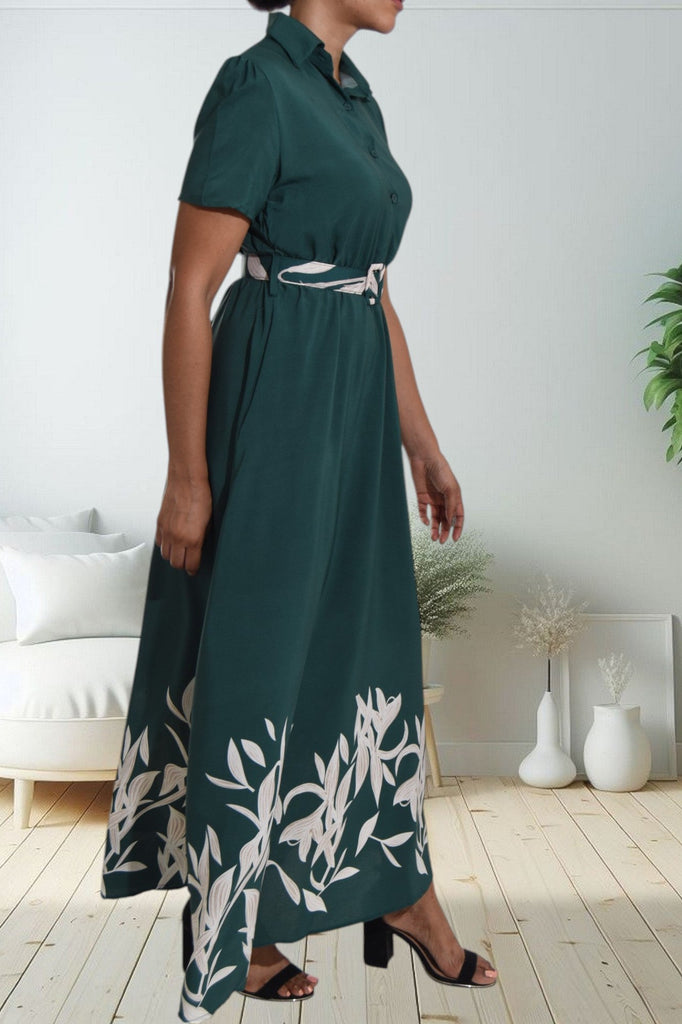 Green Collar Maxi Dress - StylePhase SA