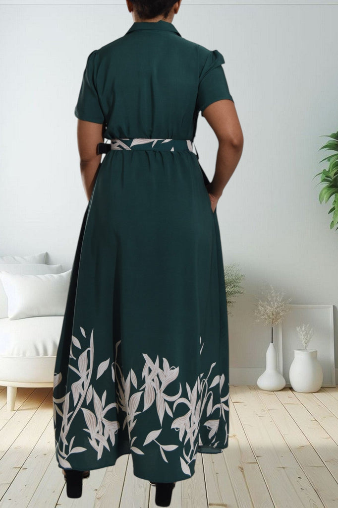 Green Collar Maxi Dress - StylePhase SA