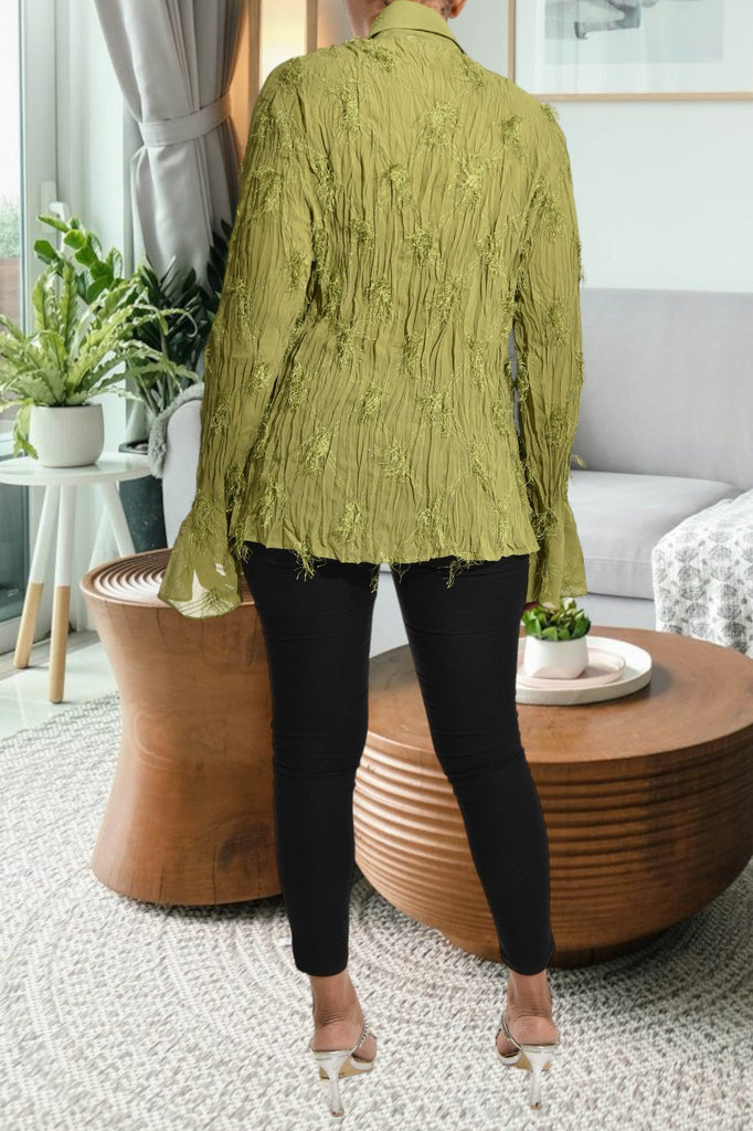 Green Fit And Flare Top - StylePhase SA