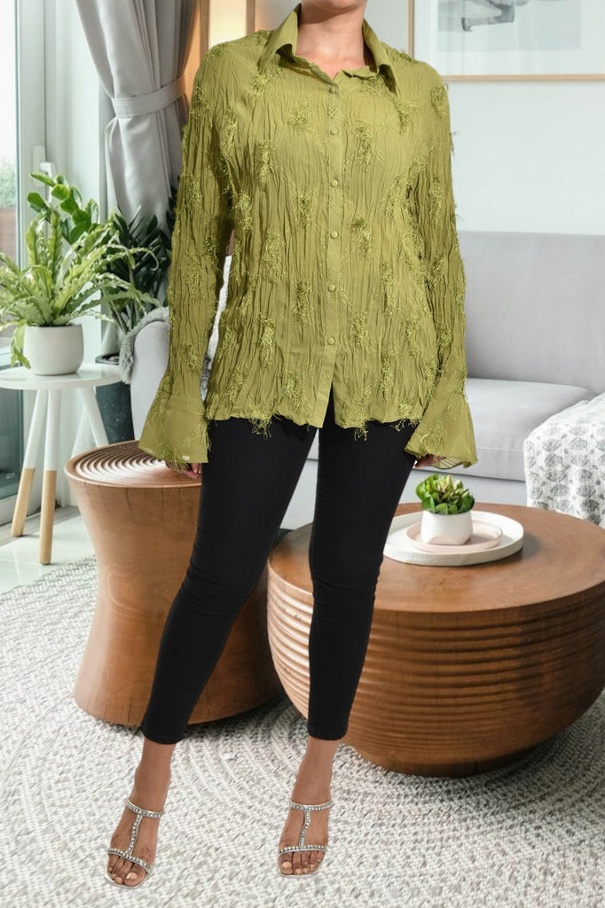 Green Fit And Flare Top - StylePhase SA