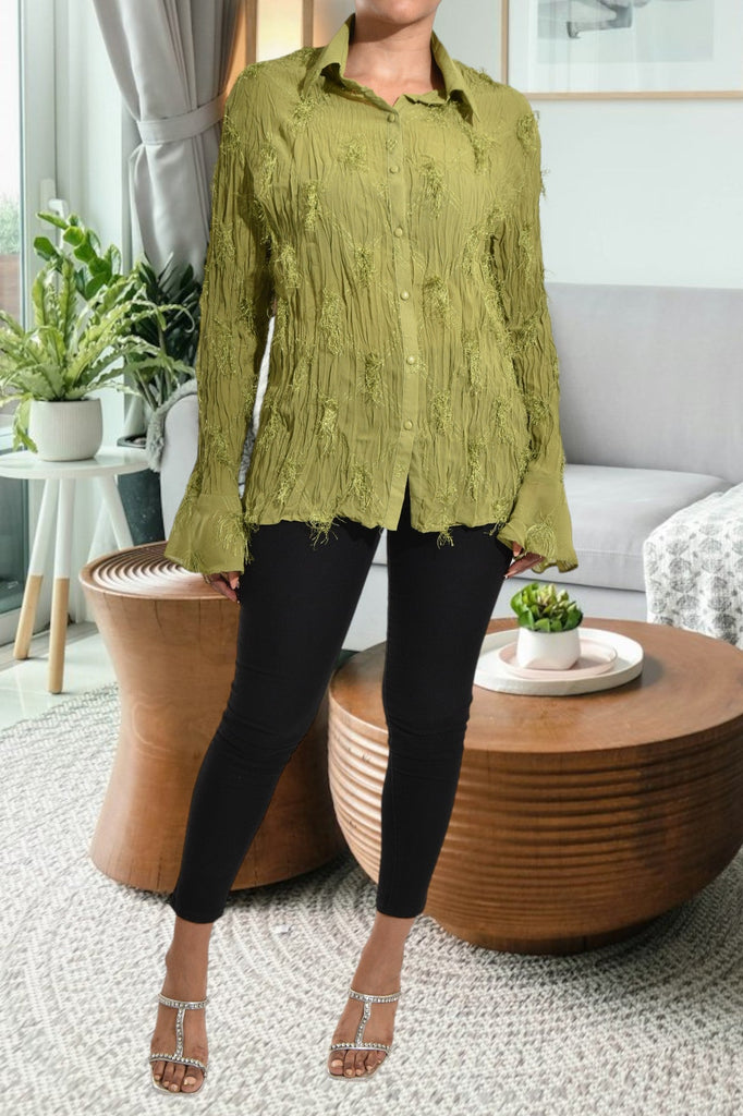 Green Fit And Flare Top - StylePhase SA