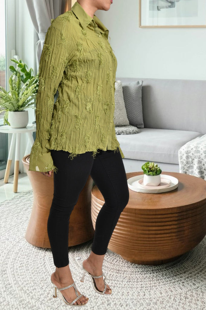 Green Fit And Flare Top - StylePhase SA