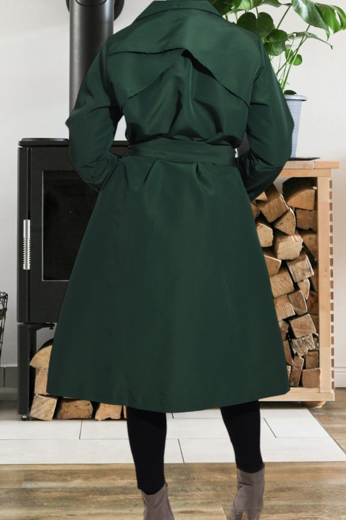 Green Lined Trench Coat - StylePhase SA