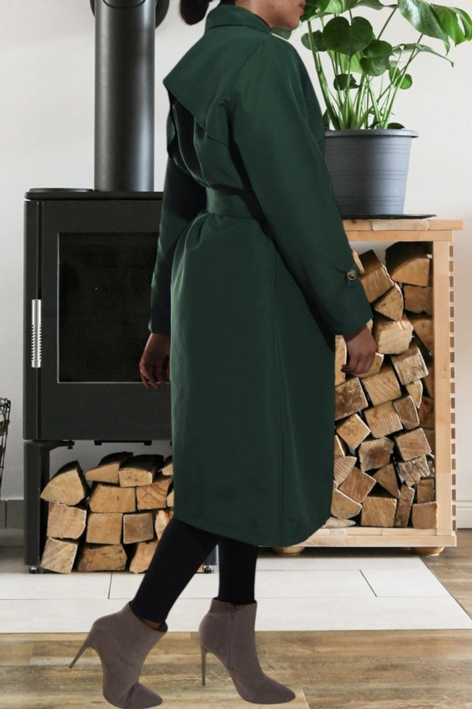 Green Lined Trench Coat - StylePhase SA