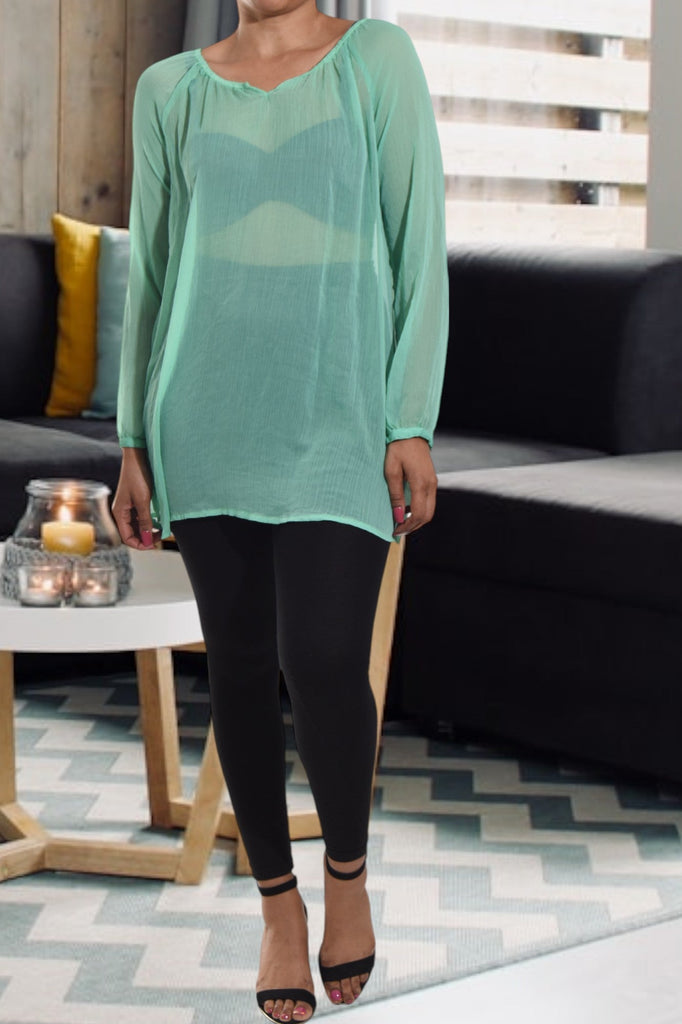 Green Long Sleeve Top - StylePhase SA