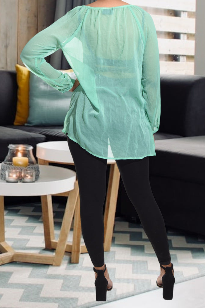 Green Long Sleeve Top - StylePhase SA