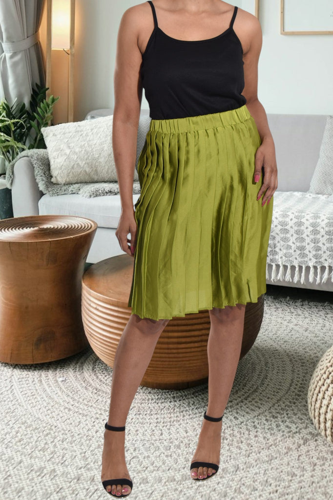 Green Pleated Skirt - StylePhase SA