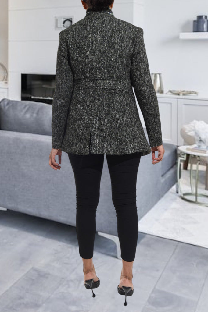 Green Polo Neck Blazer Coat - StylePhase SA