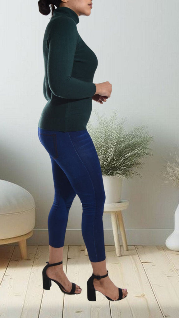 Green Polo Neck Top - StylePhase SA