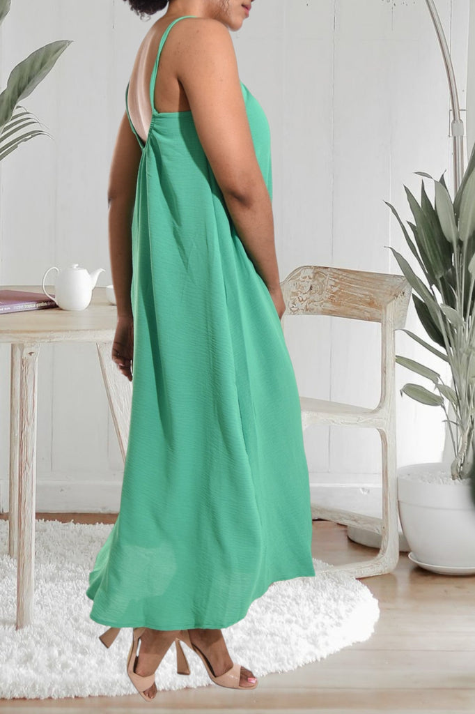 Green Strappy Maxi Dress - StylePhase SA