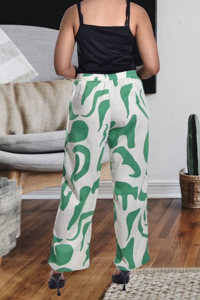 Green Swirl Print Pocket Pants - StylePhase SA