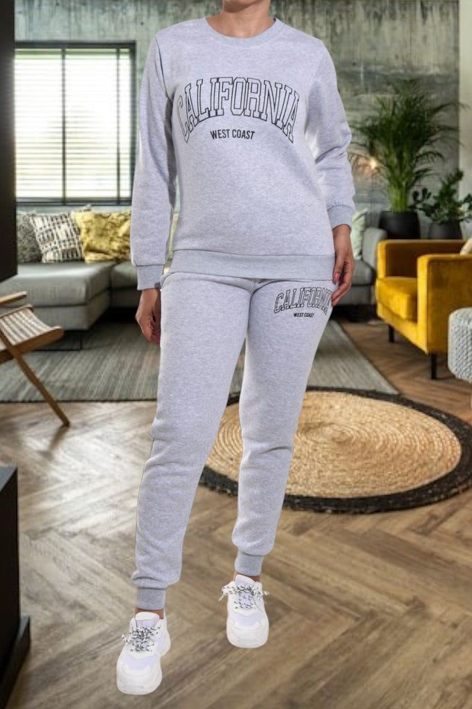 Grey California Fleece Tracksuit - StylePhase SA