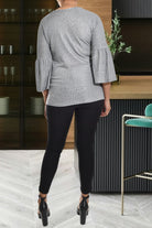 Grey Flare Sleeve Top - StylePhase SA