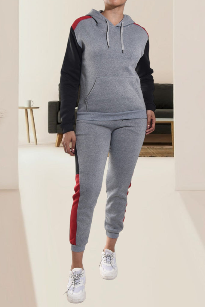 Grey Fleece Tracksuit Set - StylePhase SA