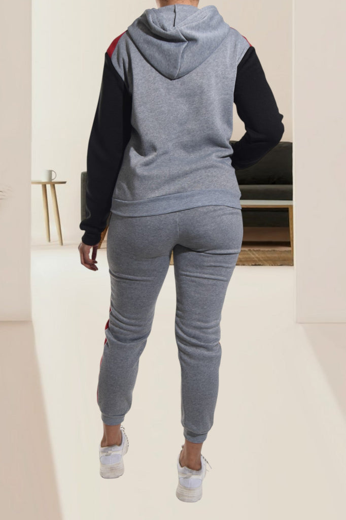 Grey Fleece Tracksuit Set - StylePhase SA