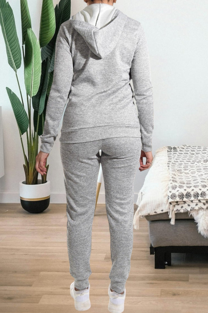 Grey Fleece Tracksuit Set - StylePhase SA