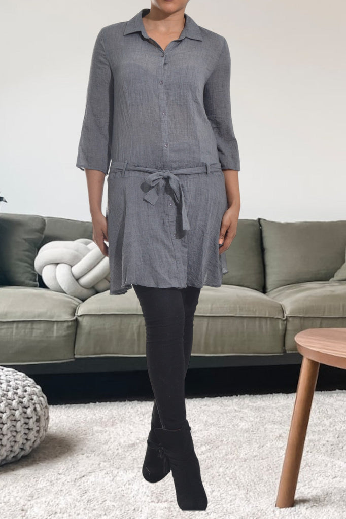 Grey Ladies Dress Top - StylePhase SA