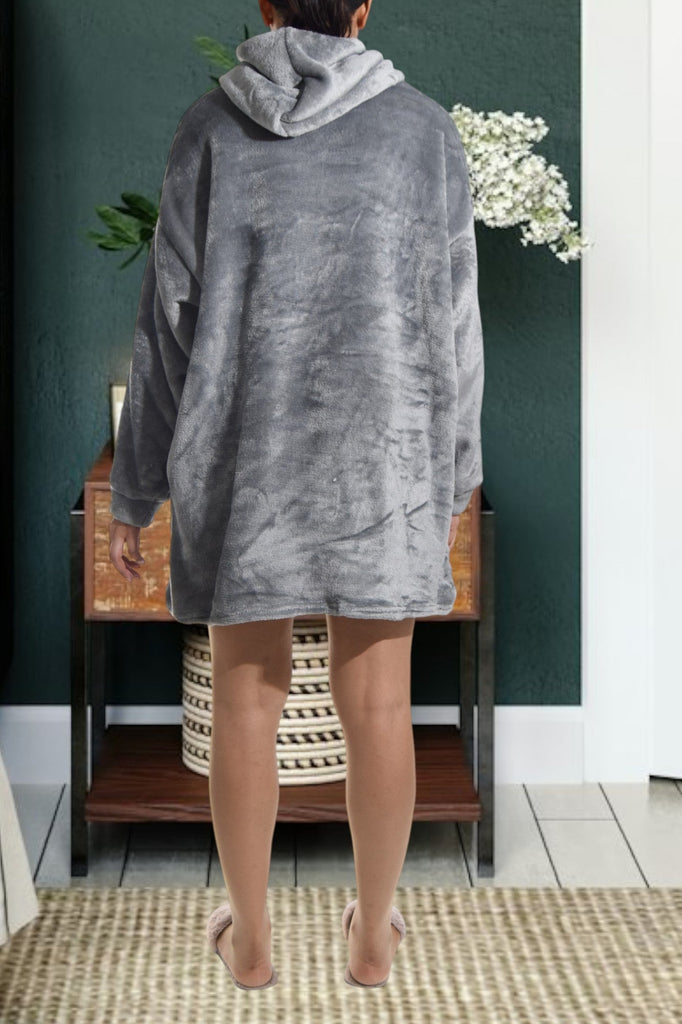 Grey Plush Sleep Shirt - StylePhase SA