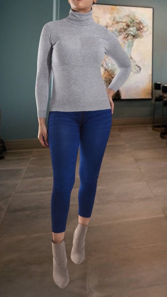Grey Polo Neck Top - StylePhase SA