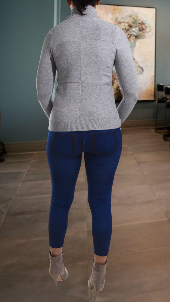 Grey Polo Neck Top - StylePhase SA