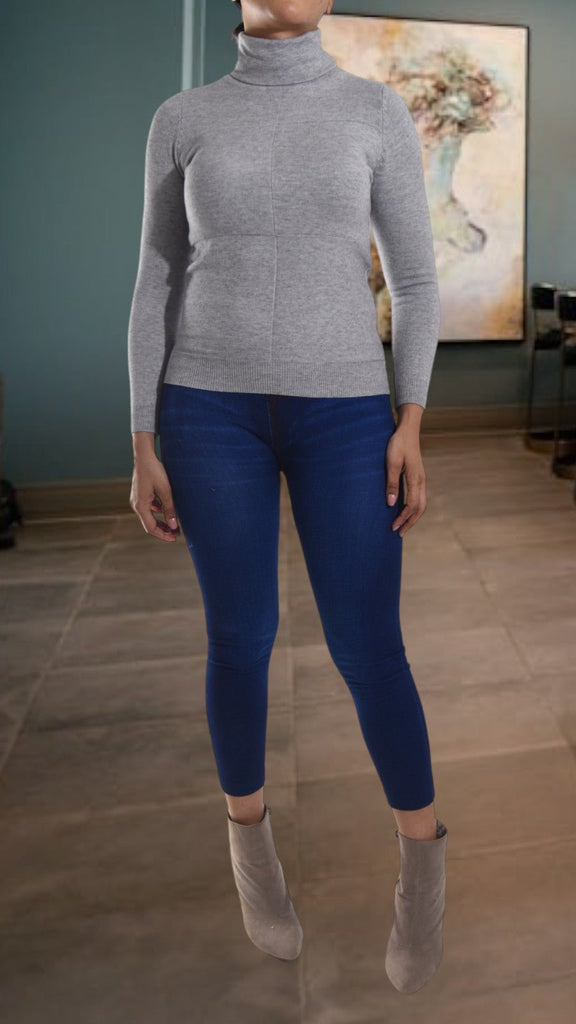 Grey Polo Neck Top - StylePhase SA