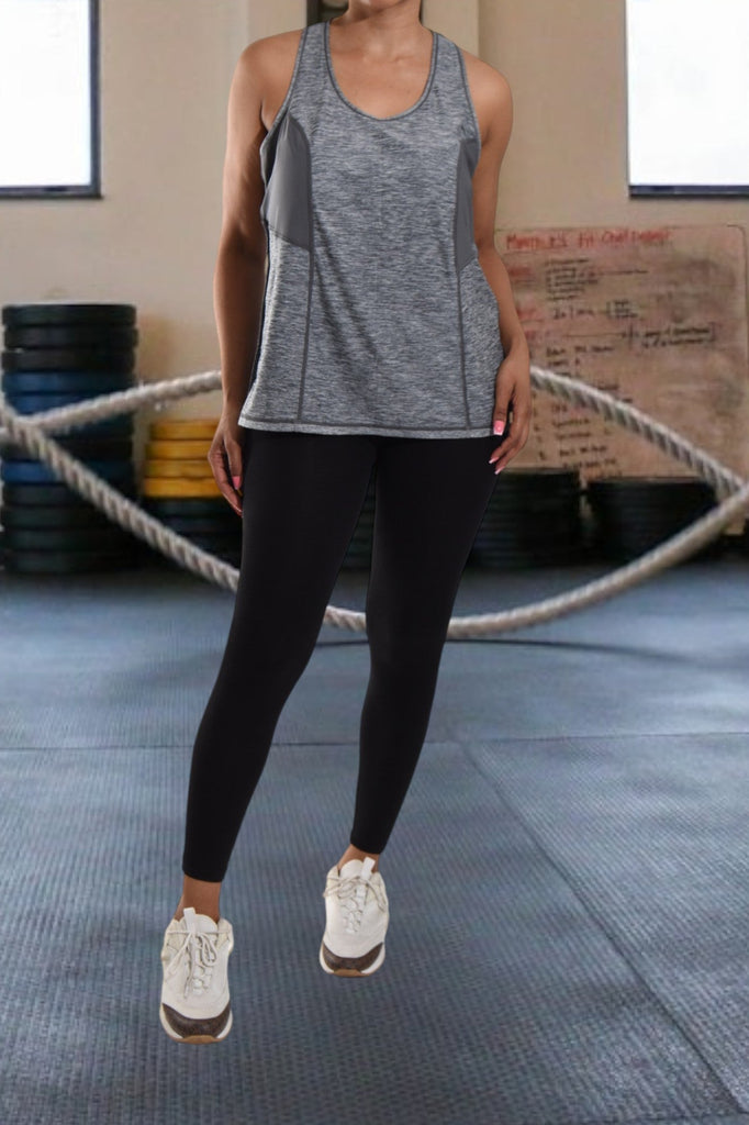 Grey Shaded Activewear Vest - StylePhase SA