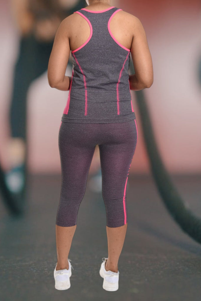 Grey Sport 3/4 Activewear Set - StylePhase SA