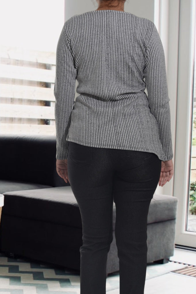 Grey Stripe Top - StylePhase SA