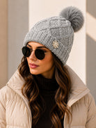 Grey Winter Pom Pom Beanies - StylePhase SA