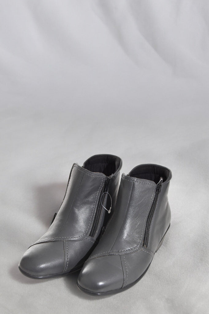 Grey Zip Pavers Ankle Boots - StylePhase SA