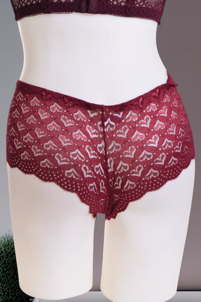 Heart Print Lace Panty - StylePhase SA