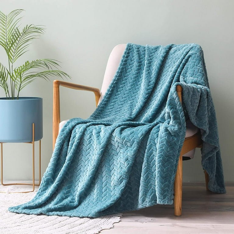 Herringbone Flannel Fleece Throw - 125 x 150 cm - Style Phase Home