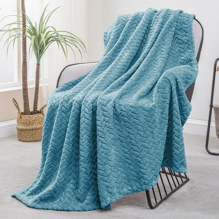 Herringbone Flannel Fleece Throw - 125 x 150 cm - Style Phase Home