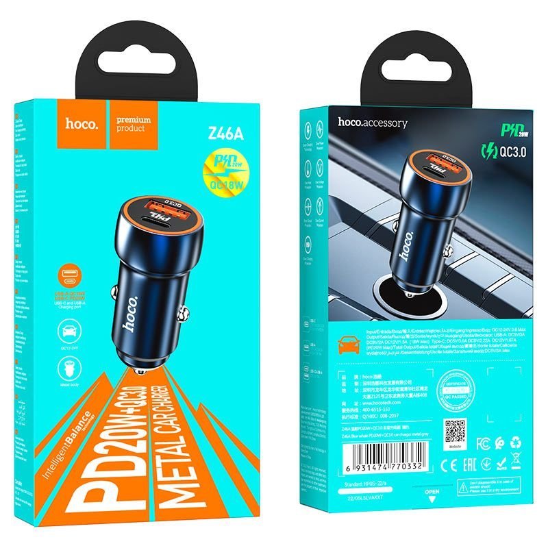 Hoco Z46A Dual Port Car Charger - StylePhase SA