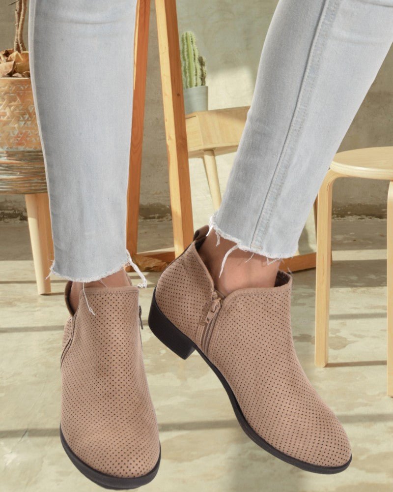 Issey Taupe Ankle Boots - StylePhase SA