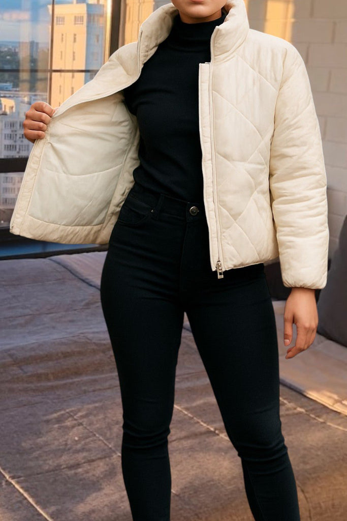 Ivory Puffer Jacket - StylePhase SA