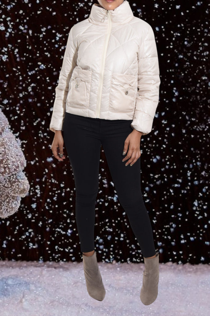 Ivory Puffer Jacket - StylePhase SA