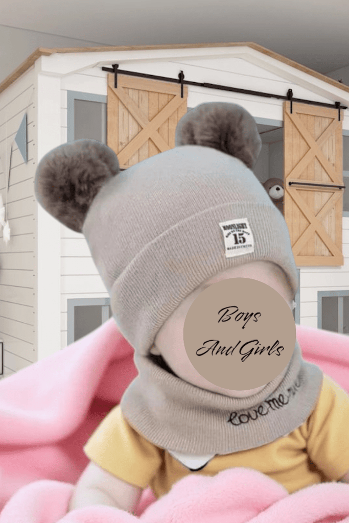 Kids Beige Pom Pom Hat - StylePhase SA