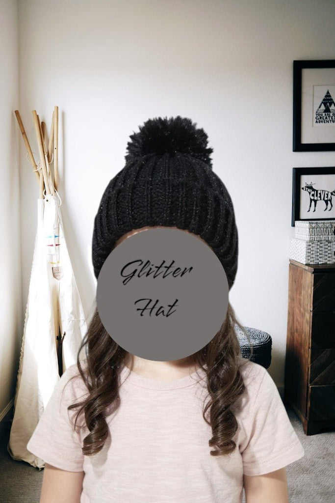 Kids Black Pom Beanie - StylePhase SA