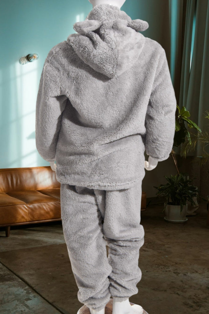 Kids Grey Plush Two Piece Set - StylePhase SA