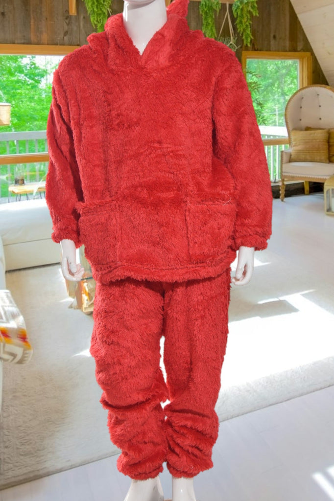 Kids Red Plush Two Piece Set - StylePhase SA