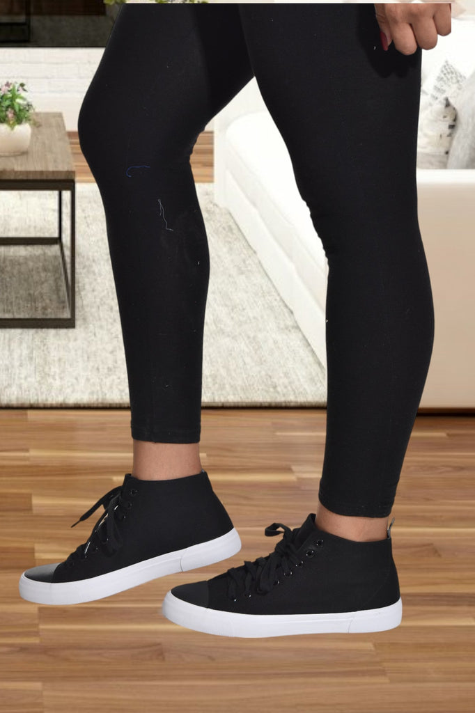 Lace Up Black Sneaker - StylePhase SA