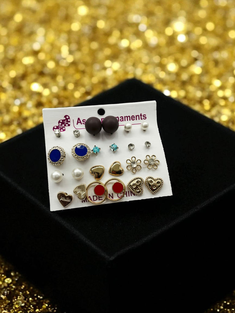 Ladies 12 Pairs Earrings Set - StylePhase SA